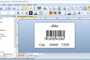 Kết nối Excel tới phần mềm thiết kế nhãn Bartender